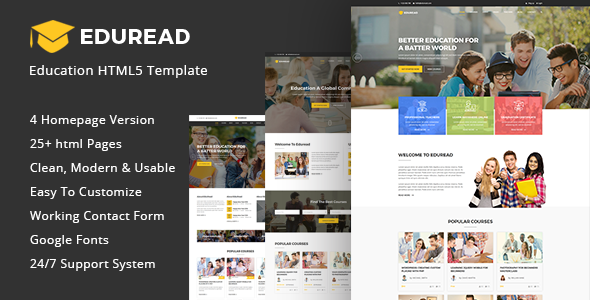 EduRead 3.3.7 - Education HTML5 Template