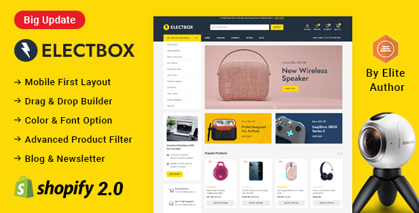 Electbox 22.0 - Multipurpose Electronics Store Shopify 2.0 Responsive Theme