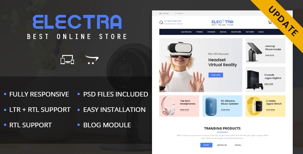 Electra 3.0.4.0 - OpenCart 2 & 3 Responsive Theme