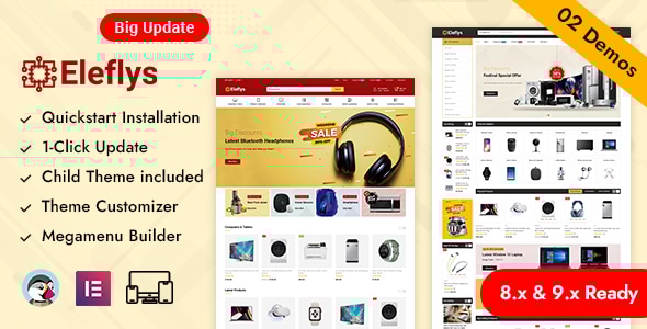 Eleflys 8.0 - Mega Electronics Store Prestashop Responsive Theme