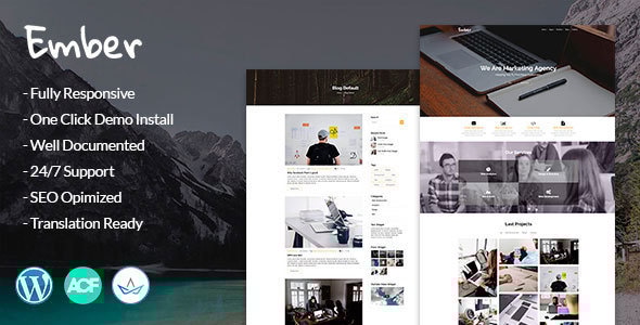 Ember 2.1.1 - Digital Marketing Agency WordPress Theme