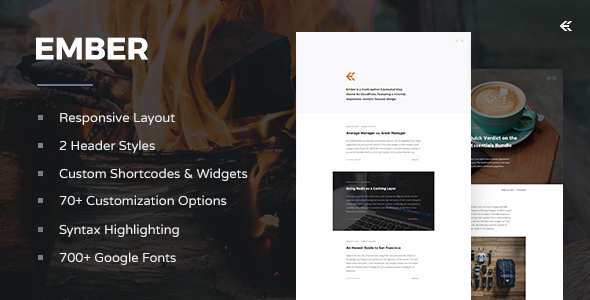 Ember 4.0.0 - Responsive WordPress Blog Theme