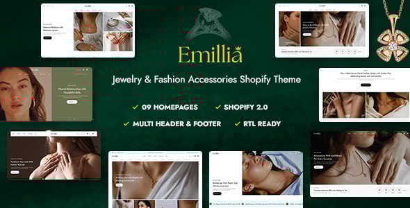 Emillia 2.0 - Jewelry & Fashion Accessories Shopify Theme