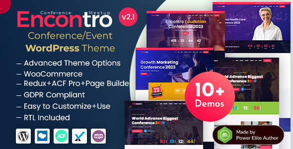 Encontro 2.1 - Event Conference & Reunion WordPress Theme for Seminars Corporate Events & Networking