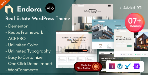 Endora 1.6 - Real Estate & Property Listing WordPress Theme