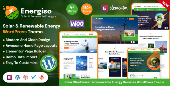 Energiso 1.4.5 - Solar Technology & Renewable Energy WordPress Theme