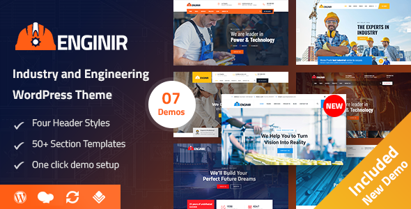 Enginir 4.0 - Industrial & Engineering Multipurpose WordPress Theme