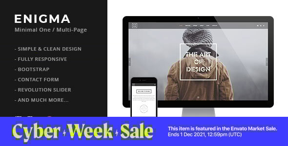 Enigma 2.08 - Creative Responsive Minimal HTML Template