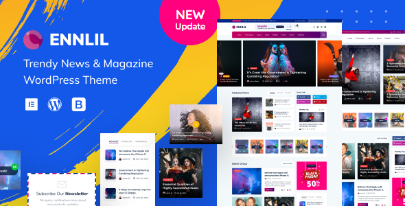 Ennlil 1.0.1 - Modern Magazine WordPress Theme with Dark Mode  WooCommerce