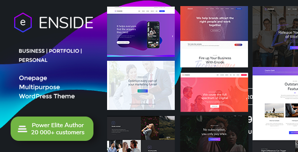 Enside 6.1 - Multipurpose Onepage Landing Page WordPress Theme
