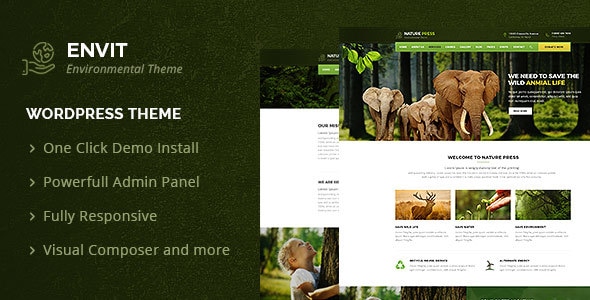 Envit 1.8 - An Environmental WordPress theme