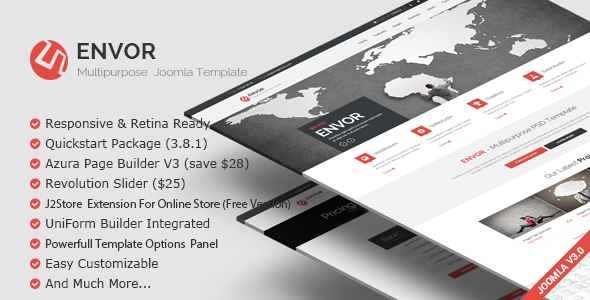 Envor 3.1.0 - Fully Multipurpose Joomla Template