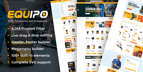 Equipo 3.4 - Parts And Tools WordPress WooCommerce Theme