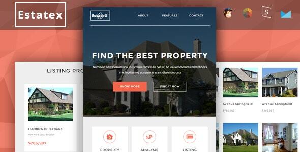 EstateX - Real Estate Property Responsive Email  StampReady Builder