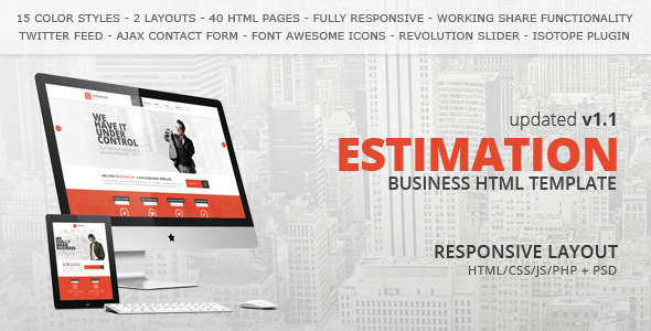 Estimation 1.1 - Responsive Business HTML Template