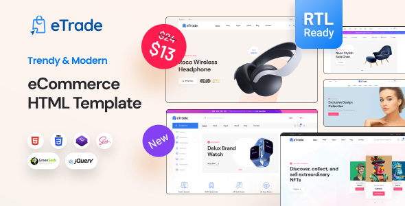 eTrade 1.1.0 - eCommerce html Template
