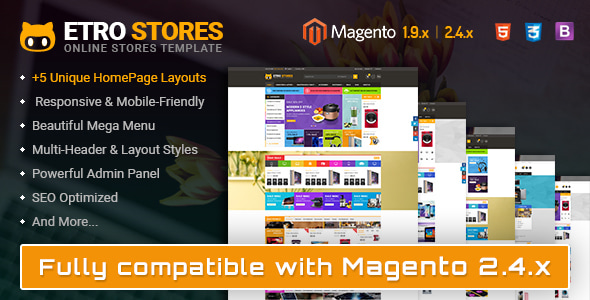 Etrostore 1.9.2.2 - Multipurpose Responsive Magento 2 and 1 Theme