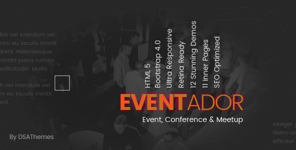 Eventador - Premium Event Conference & Meeting Landing Pages Pack
