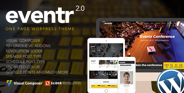 Eventr 6.2 - One Page Event WordPress Theme