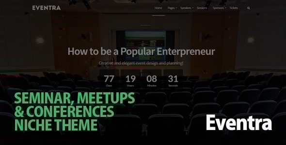 Eventra 3.1 - Seminar Meetups & Conferences WordPress Theme