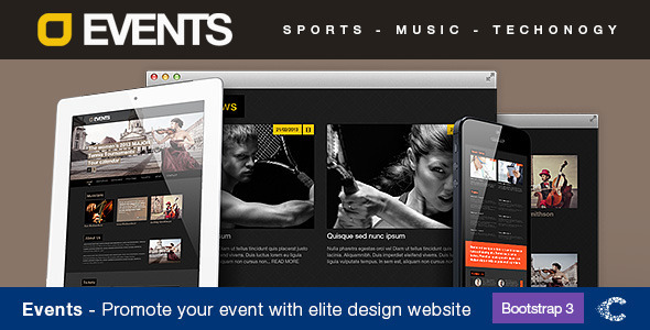 Events 1.1 - Music Sport Techno HTML5CSS3