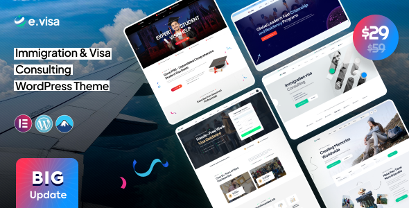 Evisa 1.0.2 - Immigration and Visa Consulting WordPress Theme