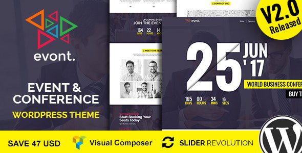 Evont 2.0 - Event And Conference WordPress Theme