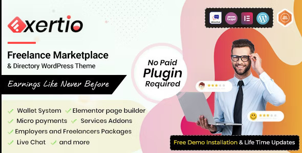 Exertio 6.9 - Freelance Marketplace WordPress Theme