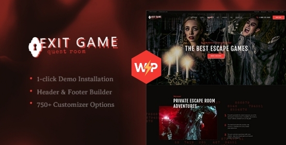 Exit 1.4.5 - Game  Quest Secret Escape Room WordPress Theme