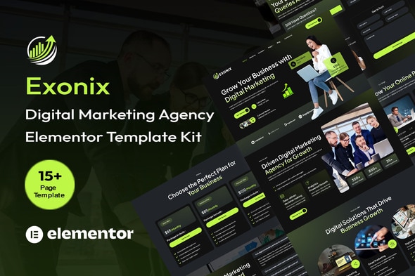 Exonix - Digital Marketing Agency Elementor Template Kit