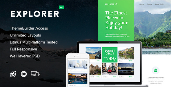 Explorer 1.0 - Responsive Email  Themebuilder Access