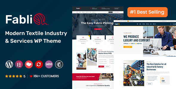Fablio 6.7.40 - Textile Industry WordPress Theme  RTL