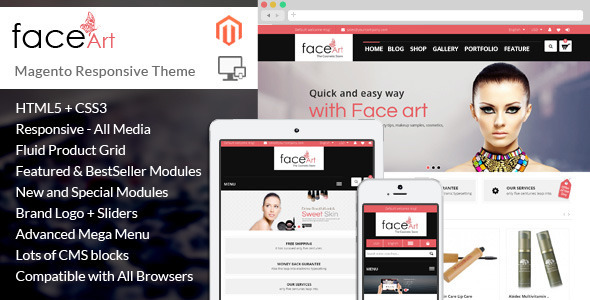 Face Art 1.9.2.2 - Magento Responsive Theme
