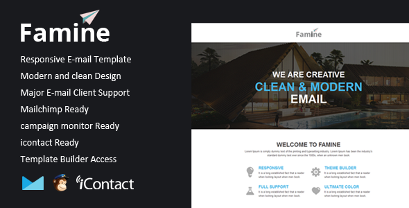 Famine - Responsive Email  Themebuilder Access
