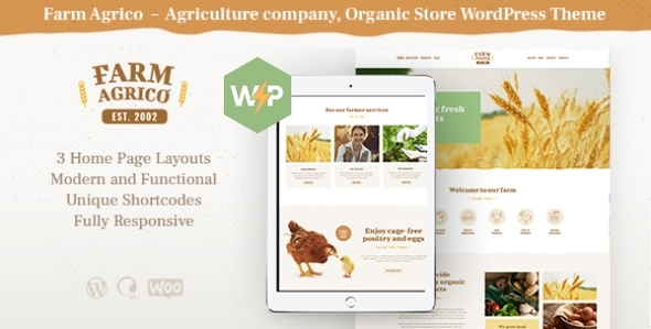 Farm 1.3.12 - Agrico  Agriculture & Organic Farm Food WordPress Theme