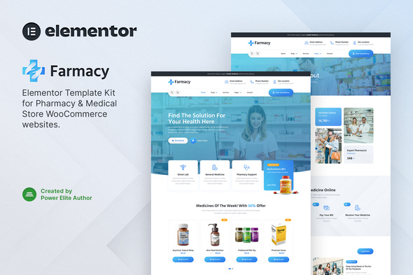 Farmacy  Pharmacy & Medical Store Elementor Template Kit