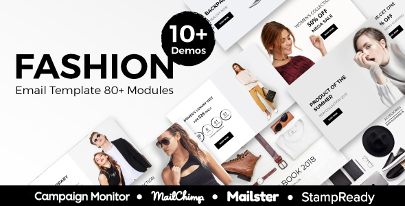 Fashion - Ecommerce Responsive Email Template With StampReady Mailster Mailchimp Campaign Monitor