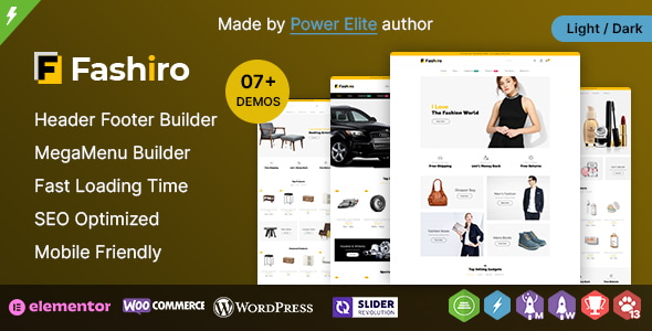 Fashiro WP 3.4.0 - Multipurpose Elementor WooCommerce Theme