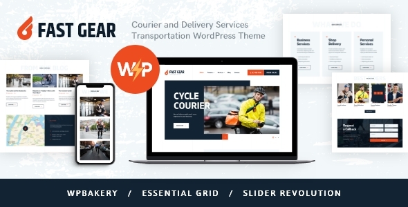Fast 1.2.9 - Gear  Courier & Delivery Services WordPress Theme