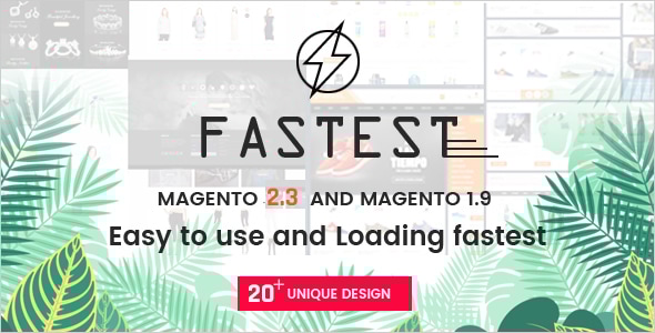 Fastest 1.7.0.1 Multipurpose Responsive Magento 2 and 1 Fashion Theme