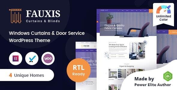 Fauxis - Windows Curtains WordPress Theme  RTL