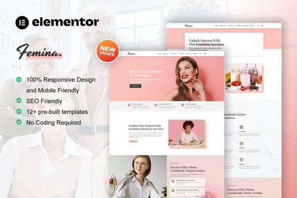 Femina - Feminine Business Elementor Template Kit