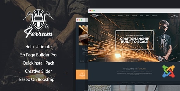 Ferrum 5.7 - Welding And Metal Works Joomla Template