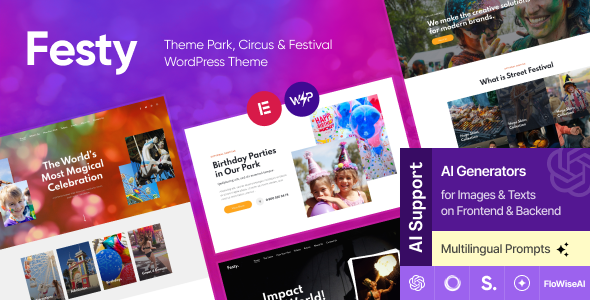 Festy 1.21 - Theme Park Funfair Circus & Festival WordPress Theme