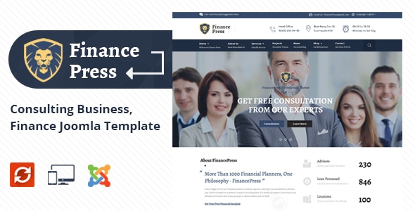 Finance Press 1.9 - Consulting Business Joomla Template