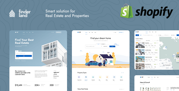 Finderland 2.0.5 - Real Estate Sale and Rental Shopify 2.0 Theme