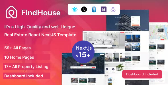 FindHouse 2.1 - Real Estate React NextJS Template