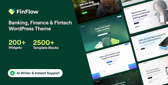 FinFlow - Banking Finance & Fintech WordPress Theme