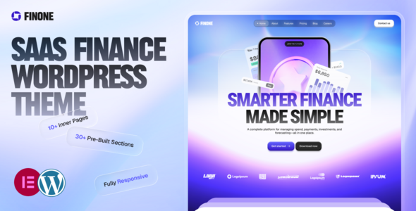 Finone – Finance, SaaS & Business WordPress Theme