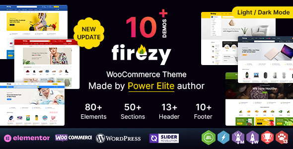 Firezy WP 3.4.0 - Elementor Multi-purpose WooCommerce Theme